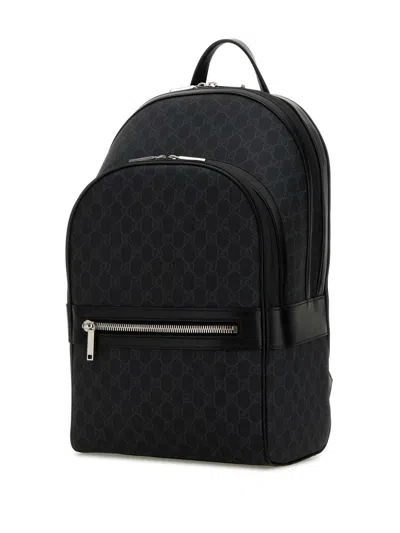 Gucci Medium Backpack Gg Supreme In Black