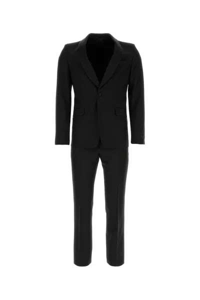 Prada Midnight Blue Wool Blend Suit In Black