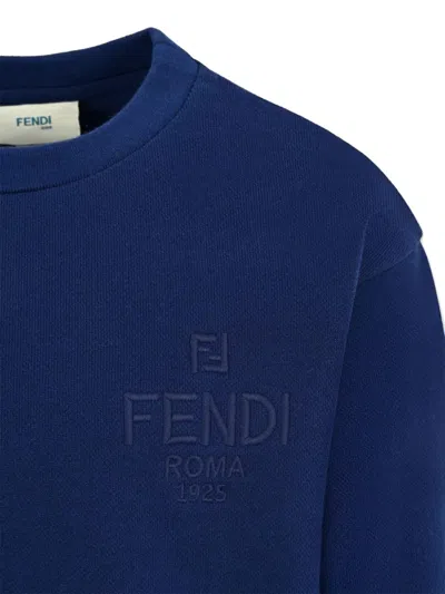 Fendi Sweatshirt In Blue