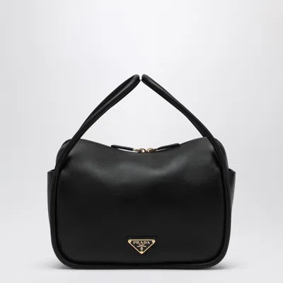 Prada Shoulder Bag Structured Shape Top Handle In Black