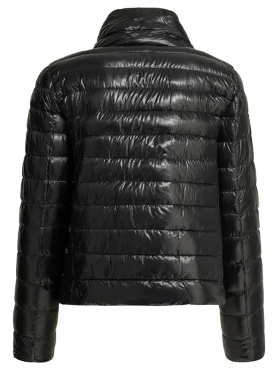 Herno Reversible Black Polyamide Polyamide Polyester Cotton Polyester Down Feather Short Down Jacket In Black