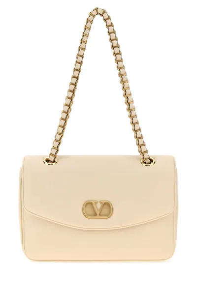 Valentino Garavani  Garavani Djuna Medium Chain Bag In Nappa Leather Woman Butter Uni In Neutral