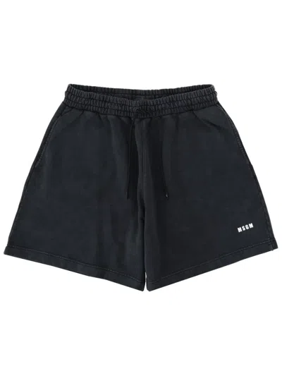 Msgm Drawstring Shorts In Black
