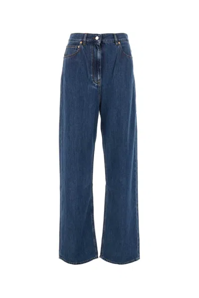 Valentino Blue Medio Denim Trousers Woman Denim 28 In Blue