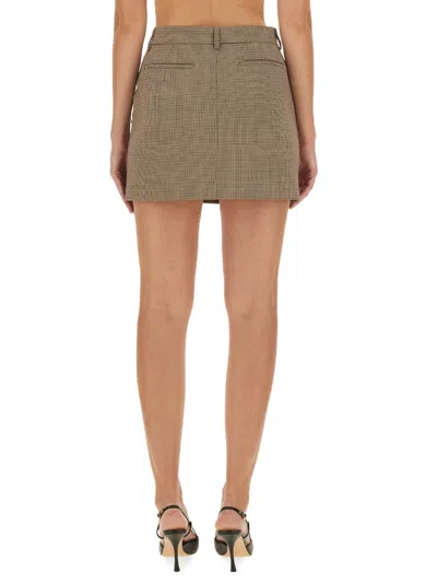 Sportmax Tailored Mini Skirt With Subtle Checkered Pattern In Multi