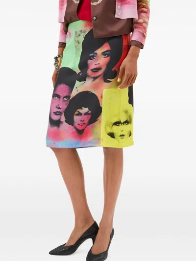Versace Dress The Party Print Skirt Look62 Multicolor In Silk Women