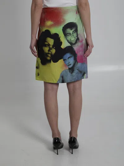 Versace Dress The Party Print Skirt Look62 Multicolor In Silk Women