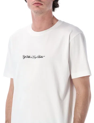 Off-white Script Arrow Cotton T-shirt In Multi