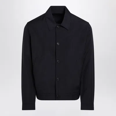 Prada Collared Jacket Long Sleeves Side Pockets In Black
