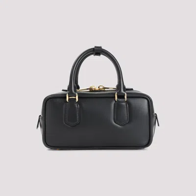 Miu Miu Smooth Shoulder Bag Adjustable Strap In Black