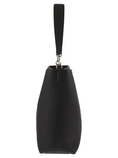 Longchamp Medium Le Roseau Leather Hobo Bag In Black