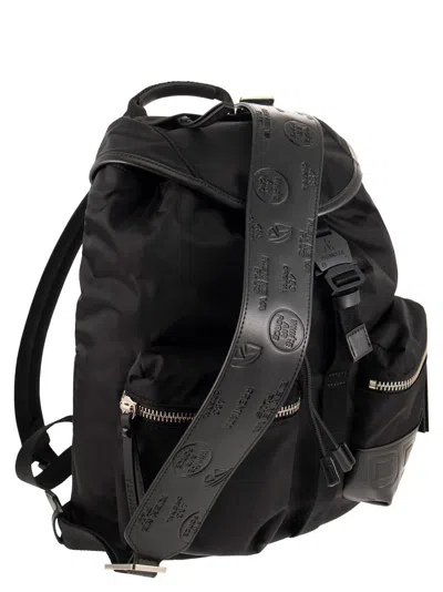 Premiata Lyn Backpack With Pockets In Animal Print