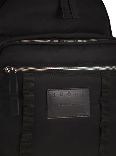 Hogan Technical Fabric Backpack In Black