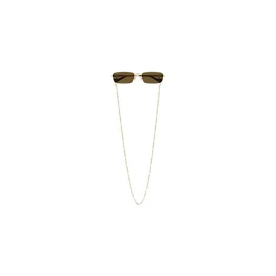 Gucci Rectangle-frame Sunglasses In Blue