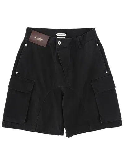 Jw Anderson Black Solid Shorts
