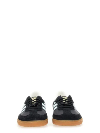 Adidas Originals Mens Black White Gum Samba Og Logo-print Leather Low-top Trainers Eur 43 / 9 Uk