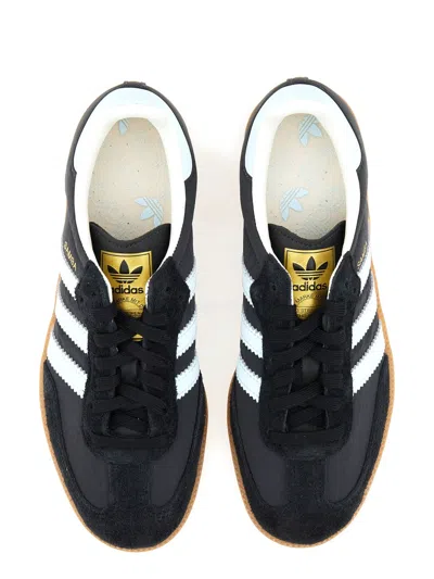 Adidas Originals Mens Black White Gum Samba Og Logo-print Leather Low-top Trainers Eur 43 / 9 Uk