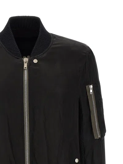 Rick Owens Black Solid Bomber Jacket In Black