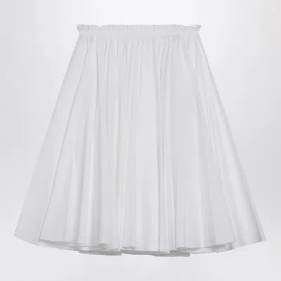 Ami Alexandre Mattiussi Ami Paris Ami Paris Cotton Midi Corolla Skirt In White