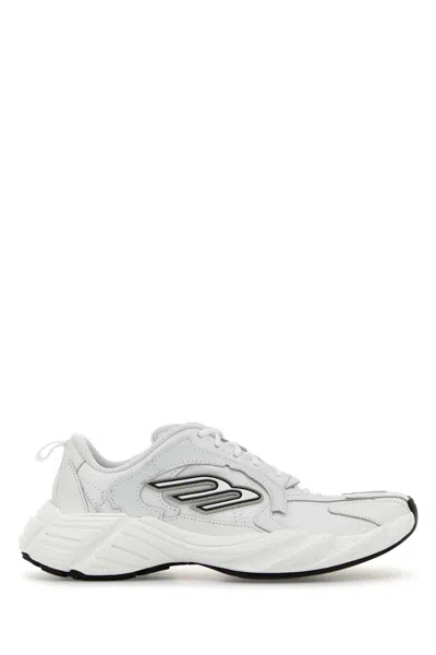 Balenciaga Women Monday Low-top Sneakers In Leather In White
