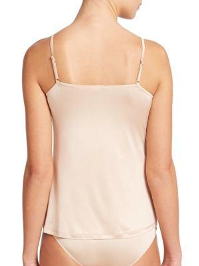 Shop Hanro Satin Deluxe Camisole In Soft Toffee 1396