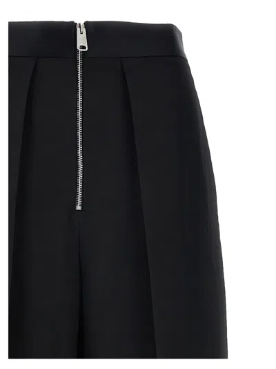 Khaite The Marine Wide-leg Trousers In Black Fabric In Black