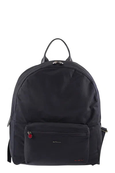 Kiton Technical Fabric Backpack With Logo