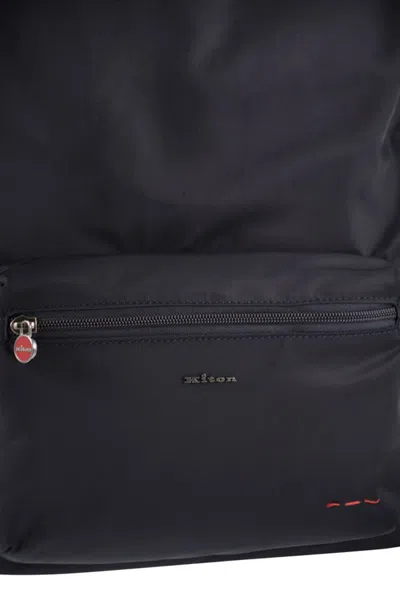 Kiton Technical Fabric Backpack With Logo