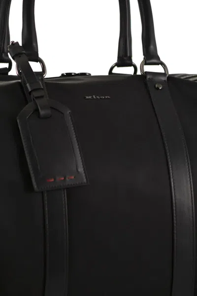 Kiton Duffel Bag With Leather Inserts