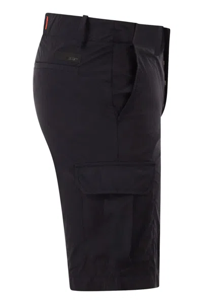 Rrd Stretch Technical Cargo Bermuda Shorts In Black