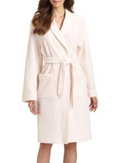 Shop Hanro Plush Wrap Robe In Light Pink