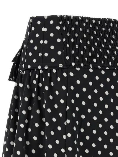 Ganni Women's Printed Double Satin Corset A-line Maxi Skirt In Black