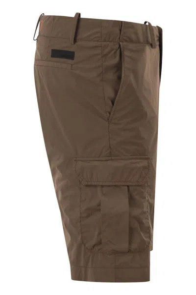 Rrd Stretch Technical Cargo Bermuda Shorts In Brown