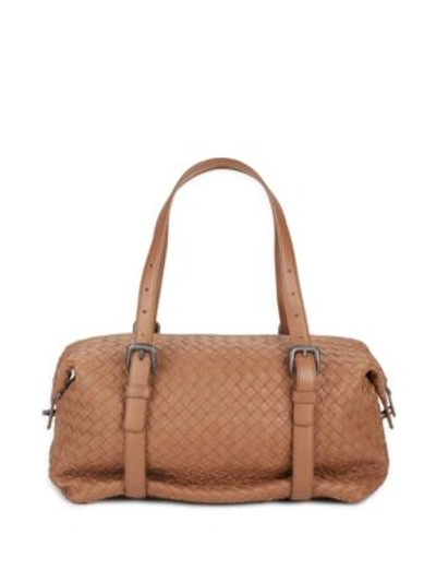Bottega Veneta Leather Travel Handbag In Ebano