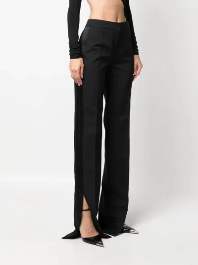 Off-white Split-hem Tailored Trousers In Black