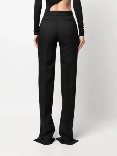 Off-white Split-hem Tailored Trousers In Black