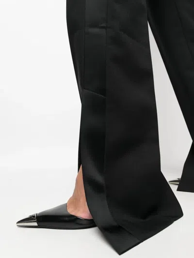 Off-white Split-hem Tailored Trousers In Black