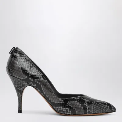Miu Miu Ardesia Pumps In Ayers Python-print Leather In Brown
