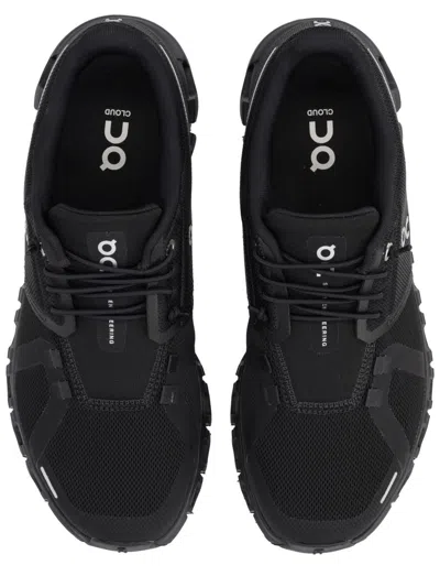 On Breathable Mesh Sneakers With Distinctive Segmented Sole In Black