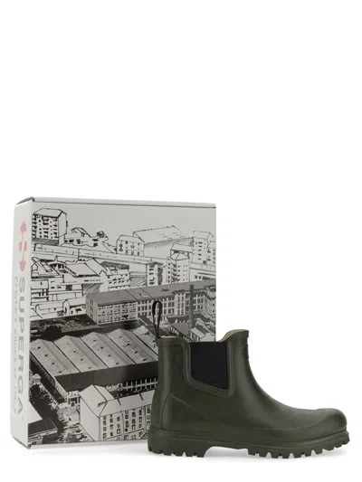 Superga Rubber Boot In Green