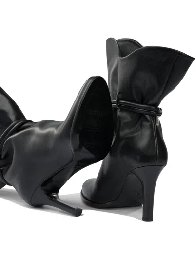 Isabel Marant Black Solid Leather Boots In Black