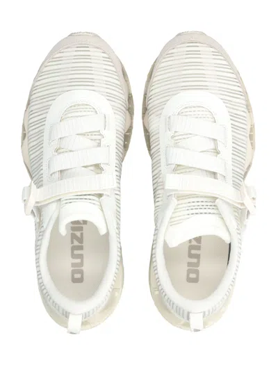 Mizuno Innovative Wave Performance Sneakers With Dynamic Strap Closure In White