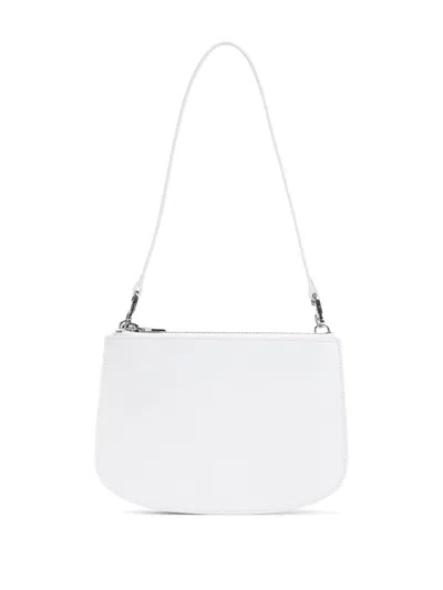 Diesel Smooth Leather Shoulder Handbag With Adjustable Strap In White