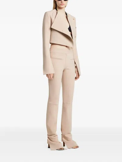 Courrèges Button Jacket In Brown