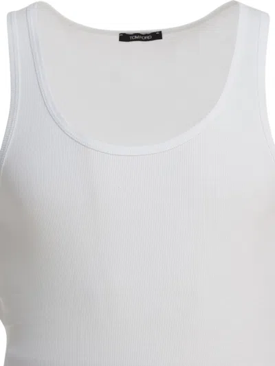 Tom Ford Sleeveless Crewneck T-shirt In White