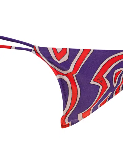 Pucci Labirinto Print Bikini Bottom In Brown