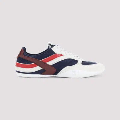 Miu Miu Multicolor Tech Fabric And Suede Gymnasium Sneakers In Multi