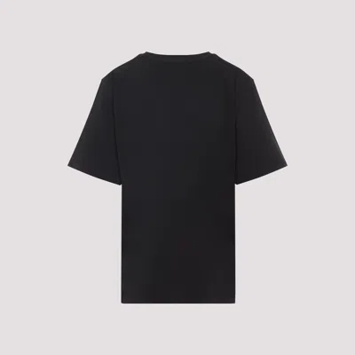 Chloé Women Black Crewneck T-shirt With Maxi Logo Print On The Front In Cotton Woman In Black