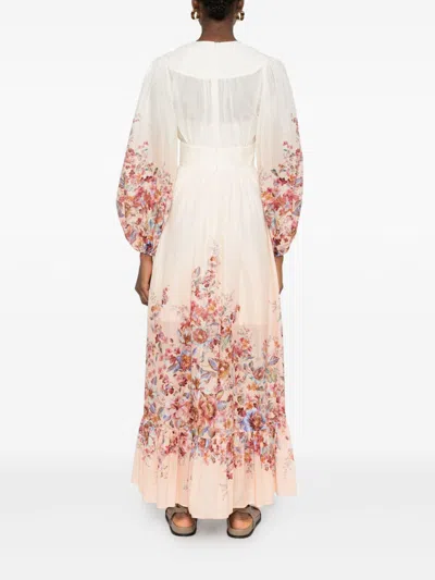 Zimmermann Awaken Plunge Maxi Dress With Separate Slip Clothing
