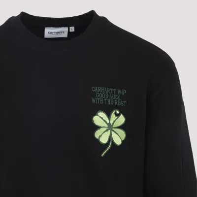 Carhartt Clover Embroidered Sweatshirt In Black